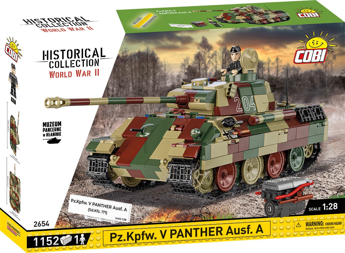 Pz.Kpfw. V Panther Ausf. A brick tank model- COBI 2654A - 1152
