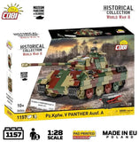 Pz.Kpfw. V Panther Ausf. A brick tank model- COBI 2654A - 1157 bricks Tank Cobi 