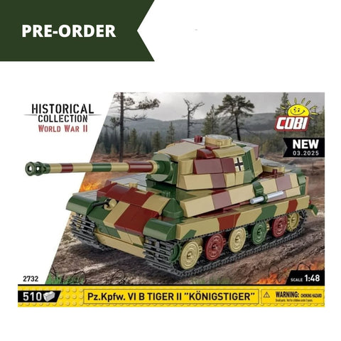 PZ.KPFW. VI B Tiger II 'Konigstiger' brick tank model - COBI 2735 - 510 bricks Tank Cobi 