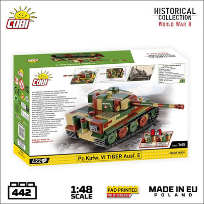 PZ.KPFW. VI Tiger AUSF. E (SD.KFZ 181) brick tank model - COBI 2735 - 428 bricks Tank Cobi 