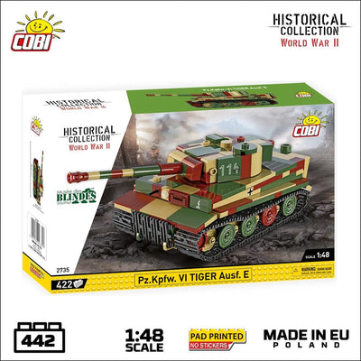 PZ.KPFW. VI Tiger AUSF. E (SD.KFZ 181) brick tank model - COBI 2735 - 428 bricks Tank Cobi 