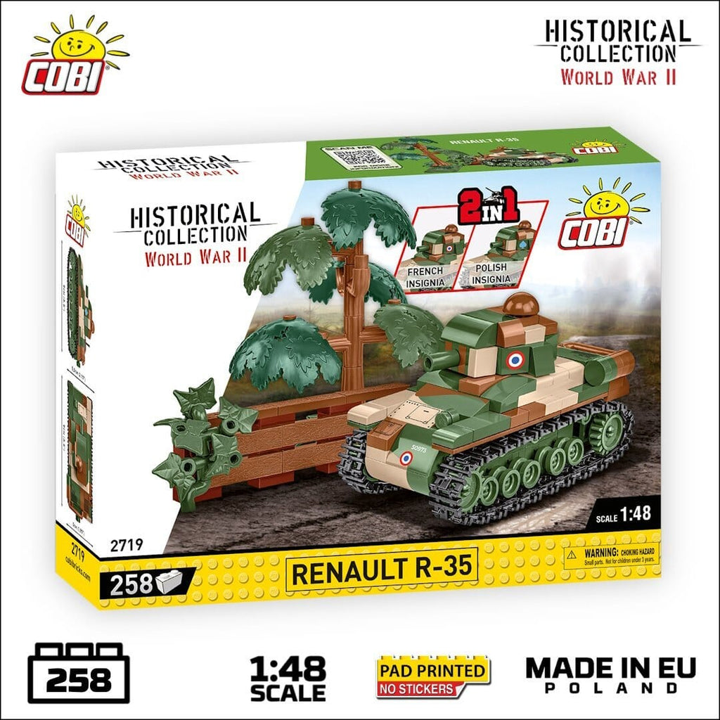 Cobi R35 Scale Renault R35 brick tank model - COBI 2719 - 258 bricks – BRICKTANKS