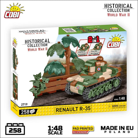 Cobi R35 Scale Renault R35 brick tank model - COBI 2719 - 258 bricks – BRICKTANKS
