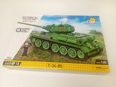 T-34/85 brick tank model - COBI 2542 - 668 bricks