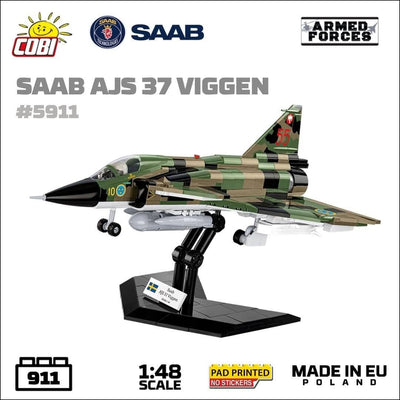 Saab AJS37 Viggen brick plane model - COBI 5911 - 910 bricks Planes Cobi 