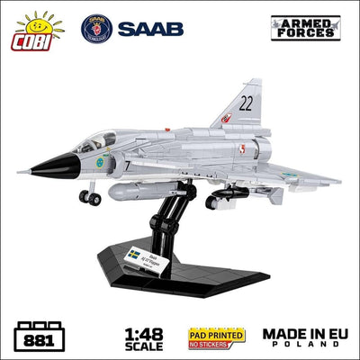 Saab VJ37 Viggen brick plane model - COBI 5915 - 881 bricks Planes Cobi 