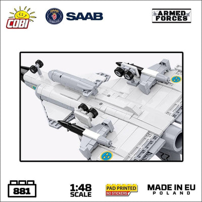 Saab VJ37 Viggen brick plane model - COBI 5915 - 881 bricks Planes Cobi 