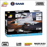 Saab VJ37 Viggen brick plane model - COBI 5915 - 881 bricks Planes Cobi 