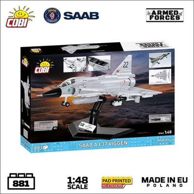 Saab VJ37 Viggen brick plane model - COBI 5915 - 881 bricks Planes Cobi 