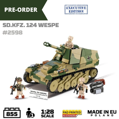 Sd.Kfz. 124 Wespe brick tank model - COBI 2598 - 855 bricks EXECUTIVE EDITION TANK COBI 