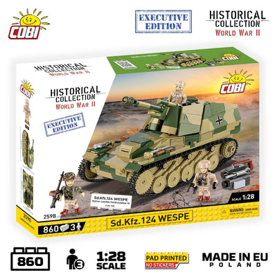 Sd.Kfz. 124 Wespe brick tank model - COBI 2598 - 860 bricks EXECUTIVE EDITION TANK COBI 