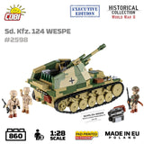 Sd.Kfz. 124 Wespe brick tank model - COBI 2598 - 860 bricks EXECUTIVE EDITION TANK COBI 