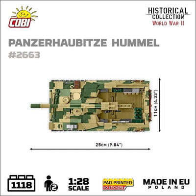 Sd.Kfz. 165 Hummel brick tank model - COBI 2663 - 1116 bricks Tank COBI 