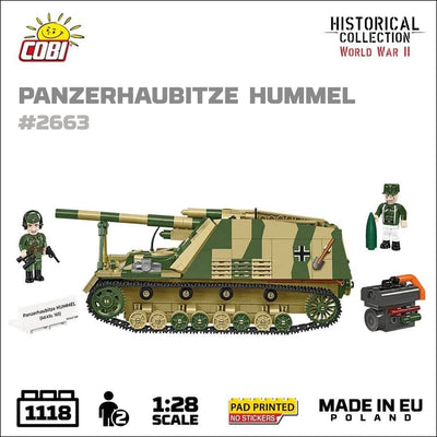 Sd.Kfz. 165 Hummel brick tank model - COBI 2663 - 1116 bricks Tank COBI 