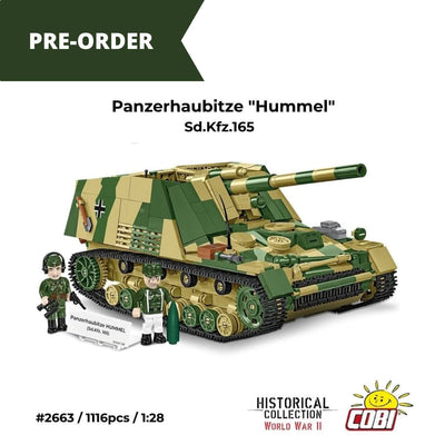 Sd.Kfz. 165 Hummel brick tank model - COBI 2663 - 1116 bricks Tank COBI 