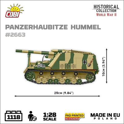 Sd.Kfz. 165 Hummel brick tank model - COBI 2663 - 1116 bricks Tank COBI 