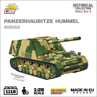 Sd.Kfz. 165 Hummel brick tank model - COBI 2663 - 1116 bricks Tank COBI 