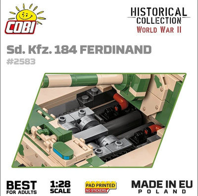 S.D.KFZ.184 Ferdinand brick tank model - COBI-2583 - 1268 bricks Cobi 