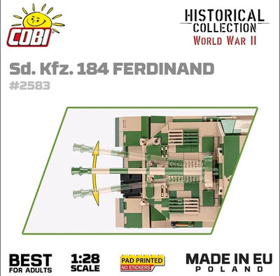S.D.KFZ.184 Ferdinand brick tank model - COBI-2583 - 1268 bricks Cobi 