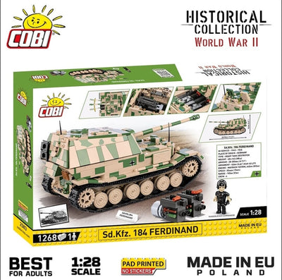 S.D.KFZ.184 Ferdinand brick tank model - COBI-2583 - 1268 bricks Cobi 
