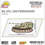 S.D.KFZ.184 Ferdinand brick tank model - COBI-2583 - 1268 bricks Cobi 