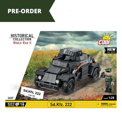 Sd.Kfz.222 armoured car brick model - COBI 2657 - 502 bricks car Cobi 