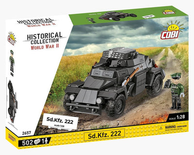 Sd.Kfz.222 armoured car brick model - COBI 2657 - 502 bricks car Cobi 