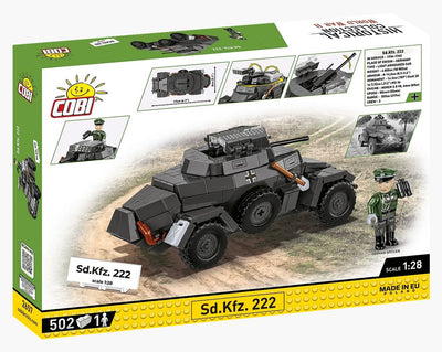Sd.Kfz.222 armoured car brick model - COBI 2657 - 502 bricks car Cobi 