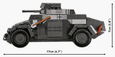 Sd.Kfz.222 armoured car brick model - COBI 2657 - 502 bricks car Cobi 