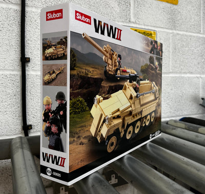 Sd.Kfz.251 Half track K18 105MM cannon brick model - Sluban M38-B0695 - 460 bricks Tank SLUBAN 