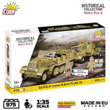SD.Kfz.8 towing 8.8cm Flak 36 brick model - COBI 3143 - 1001 bricks Other Military Cobi 