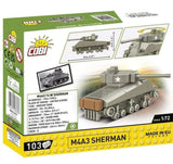 Sherman M4A3 brick tank model - COBI 3089 - 103 bricks Tank Cobi 