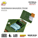 Sherman M4A3E8 (76)W brick tank model- COBI 3118 - 865 bricks Tank Cobi 