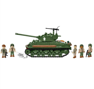 Sherman M4A3E8 (76)W brick tank model- COBI 3118 - 865 bricks Tank Cobi 