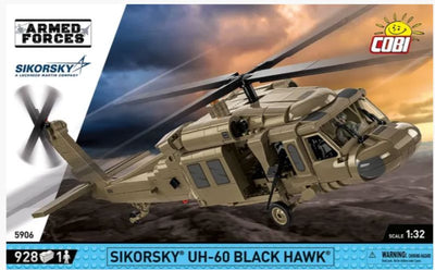 Sikorsky UH-60 Black Hawk helicopter brick model - COBI 5906 - 928 bricks Planes Cobi 