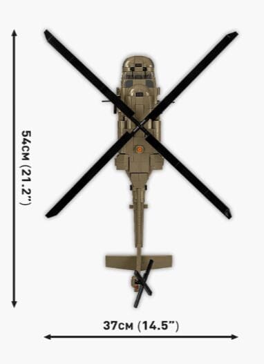 Sikorsky UH-60 Black Hawk helicopter brick model - COBI 5906A - 948 bricks Planes Cobi 