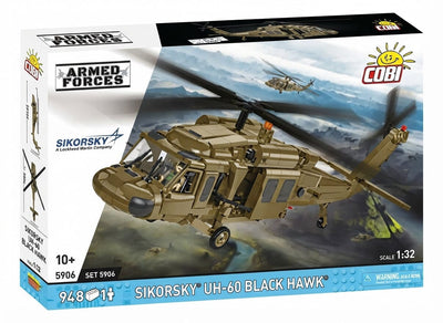 Sikorsky UH-60 Black Hawk helicopter brick model - COBI 5906A - 948 bricks Planes Cobi 