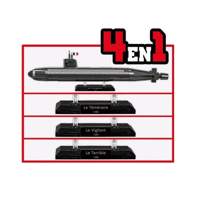 Sous-Marin SNLE submarine brick model - COBI 4859 - 643 bricks Ship Cobi 