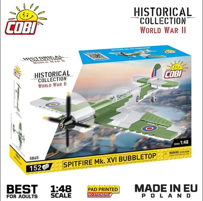 Spitfire Mk. XVI Bubbletop brick plane model - COBI 5865 - 152 bricks Planes Cobi 