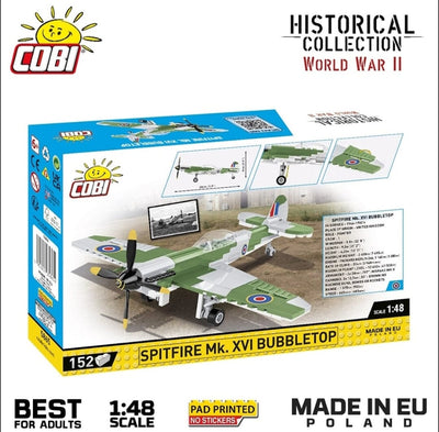Spitfire Mk. XVI Bubbletop brick plane model - COBI 5865 - 152 bricks Planes Cobi 