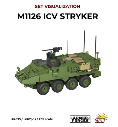 Stryker M1126 ICV brick model - COBI-2635 - 670 bricks Other Military COBI 