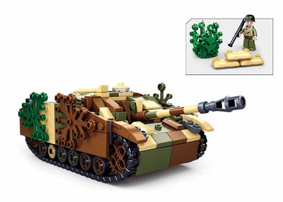 Stug Armoured Fighting vehicle brick model - Sluban M38-B0858 - 524 bricks Tank SLUBAN 