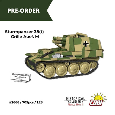 Sturmpanzer 38(t) Grille Ausf. M brick model - COBI 2666 - 705 bricks Tank Cobi 