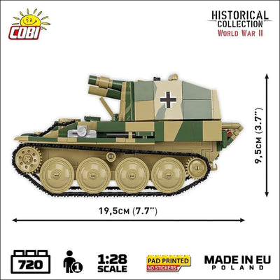 Sturmpanzer 38(t) Grille Ausf. M brick model - COBI 2666 - 720 bricks Tank Cobi 