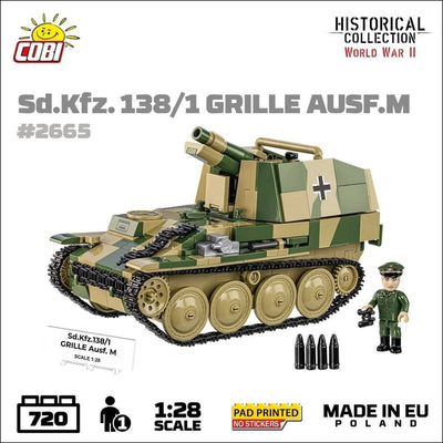 Sturmpanzer 38(t) Grille Ausf. M brick model - COBI 2666 - 720 bricks Tank Cobi 