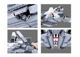 SU-57 Fighter brick model plane - Sluban M38-B0986 - 893 bricks Tank SLUBAN 