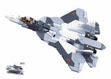 SU-57 Fighter brick model plane - Sluban M38-B0986 - 893 bricks Tank SLUBAN 