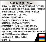 T-72 M1R brick tank model - COBI 2624 - 724 bricks Tank Cobi 