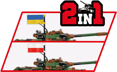 T-72 M1R brick tank model - COBI 2624 - 724 bricks Tank Cobi 