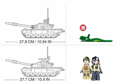 T-72B3 brick tank model - Sluban M38-B1011 - 770 bricks Tank SLUBAN 